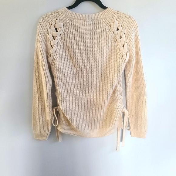 Xs Cream Motion Crew Neck Knit Sweater - Picture 5 of 5